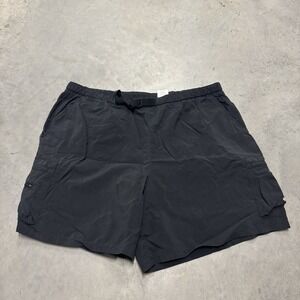 Columbia‎ Women's Hiking Cargo Shorts Black Size XL Belted Baggy Outdoor